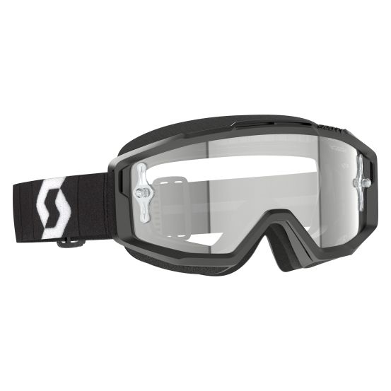 Masque cross Scott Split OTG Noir Blanc - écran Clair