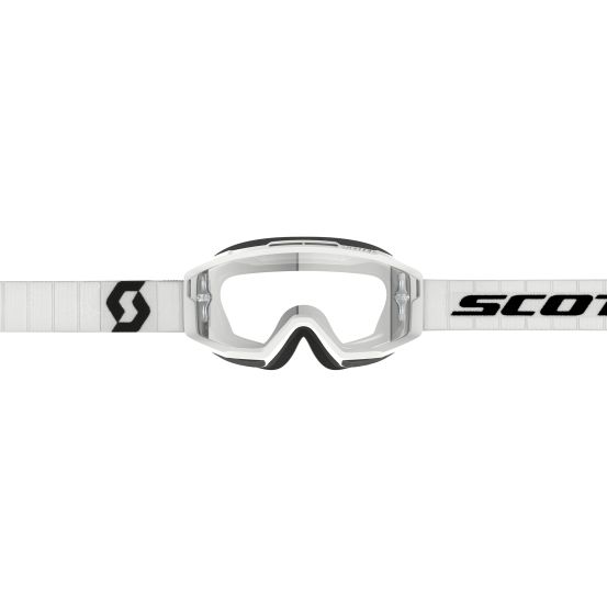 Masque cross Scott Split OTG Blanc Noir - écran Clair