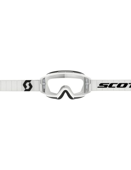 Masque cross Scott Split OTG Blanc Noir - écran Clair