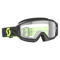 Masque cross Scott Split OTG Zebra Noir Jaune fluo - écran Clair