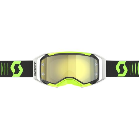 Masque cross Scott Prospect 2.0 Chrome Doppler Noir Jaune fluo - écran iridium Jaune