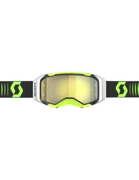 Masque cross Scott Prospect 2.0 Chrome Doppler Noir Jaune fluo - écran iridium Jaune