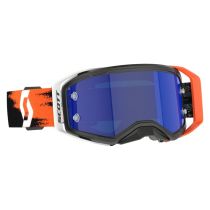 Masque cross Scott Prospect 2.0 Amplifier Chrome Noir Orange fluo - écran iridium Bleu