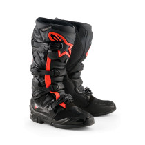 Bottes cross Alpinestars Tech 7 nouvelle génération - Noir Rouge Fluo