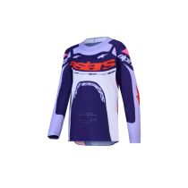 Maillot cross enfant Alpinestars 2027 Supertech Dyna - Violet Rose Fluo