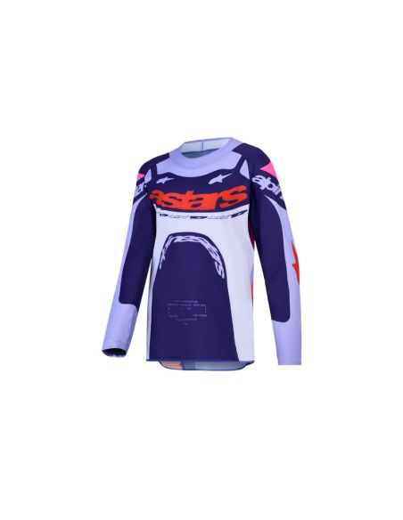Maillot cross enfant Alpinestars 2027 Supertech Dyna - Violet Rose Fluo