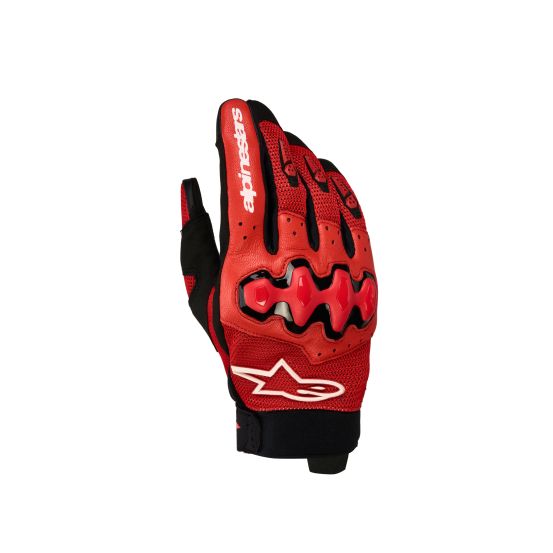 Gants cross Alpinestars Megawatt V2 Air - Rouge Vif Noir
