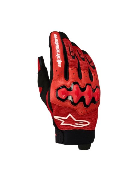 Gants cross Alpinestars Megawatt V2 Air - Rouge Vif Noir