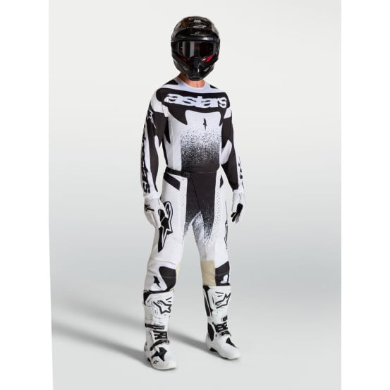 Tenue cross Alpinestars 2027 Techstar Swan - Blanc Noir