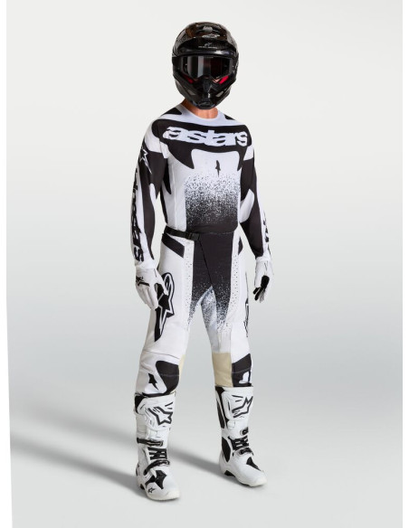 Tenue cross Alpinestars 2027 Techstar Swan - Blanc Noir
