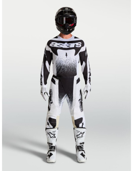 Tenue cross Alpinestars 2027 Techstar Swan - Blanc Noir