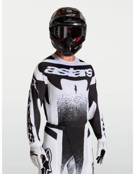 Tenue cross Alpinestars 2027 Techstar Swan - Blanc Noir