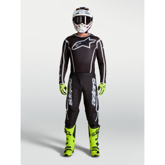 Tenue cross Alpinestars 2027 Fluid Apex V2 - Noir Argent