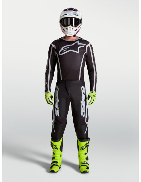 Tenue cross Alpinestars 2027 Fluid Apex V2 - Noir Argent