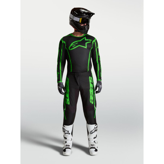 Tenue cross Alpinestars 2027 Fluid Apex V2 - Noir Vert Fluo