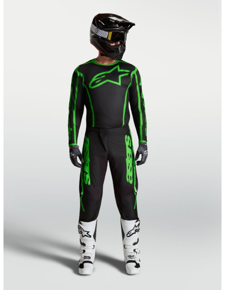 Tenue cross Alpinestars 2027 Fluid Apex V2 - Noir Vert Fluo