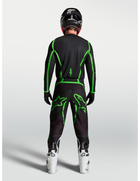 Tenue cross Alpinestars 2027 Fluid Apex V2 - Noir Vert Fluo