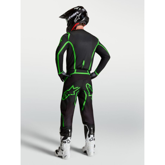 Tenue cross Alpinestars 2027 Fluid Apex V2 - Noir Vert Fluo