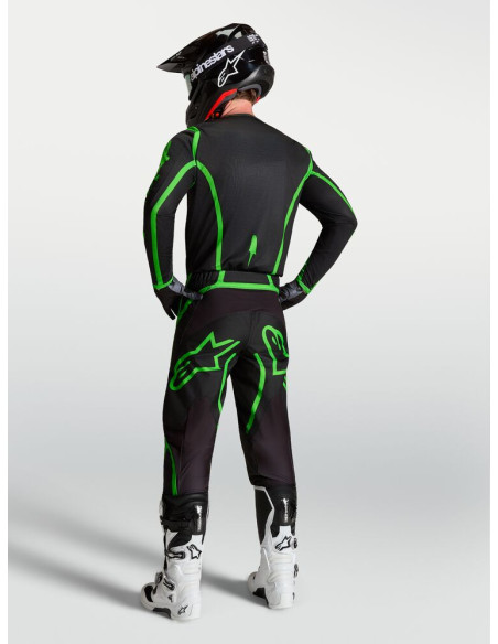 Tenue cross Alpinestars 2027 Fluid Apex V2 - Noir Vert Fluo