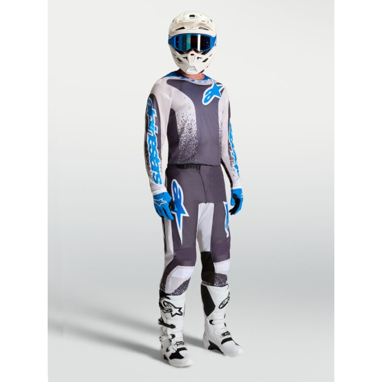 Tenue cross Alpinestars 2027 Fluid Drag - Gris Lila Bleu Ucla