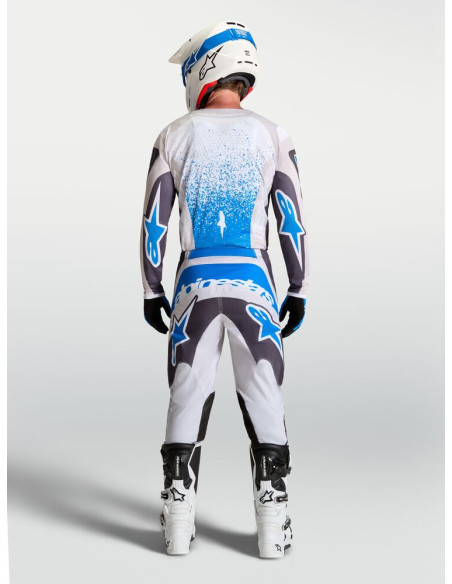 Tenue cross Alpinestars 2027 Fluid Drag - Gris Lila Bleu Ucla