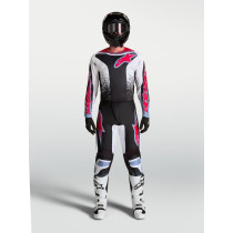 Tenue cross Alpinestars 2027 Fluid Drag - Noir Blanc Bleu Rouge Fluo 2