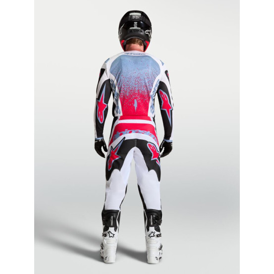 Tenue cross Alpinestars 2027 Fluid Drag - Noir Blanc Bleu Rouge Fluo