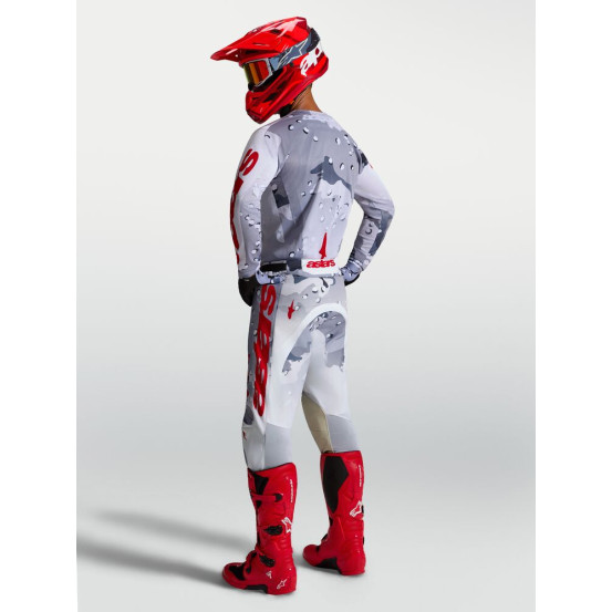 Tenue cross Alpinestars 2027 Racer Air Lone - Camo Gris Blanc Rouge