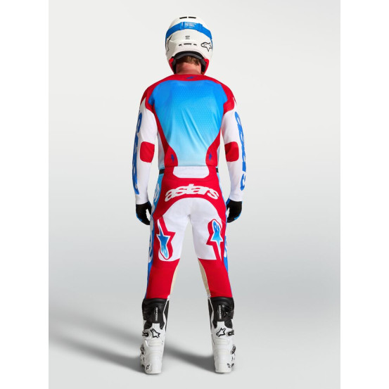 Tenue cross Alpinestars 2027 Racer Hunt - Blanc Rouge Bleu Ucla