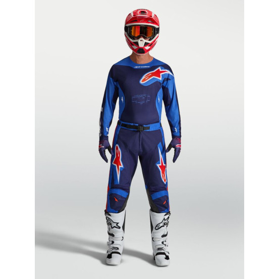 Tenue cross Alpinestars 2027 Racer Hunt - Bleu Rouge