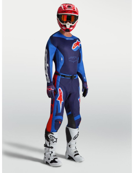 Tenue cross Alpinestars 2027 Racer Hunt - Bleu Rouge