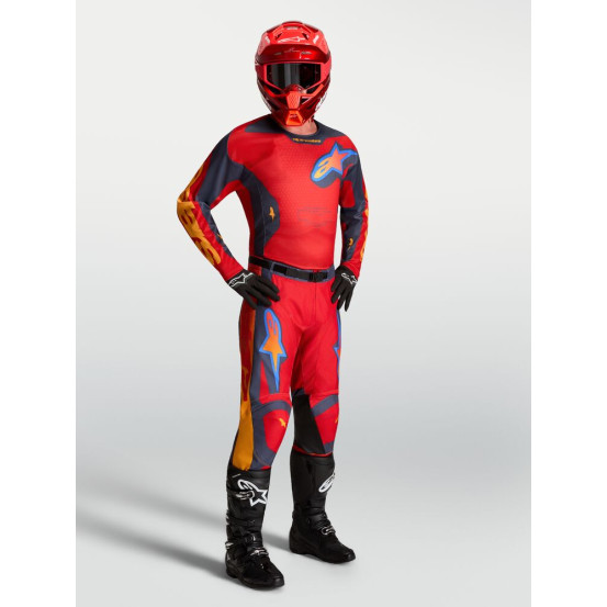 Tenue cross Alpinestars 2027 Racer Hunt - Rouge Gris Corail