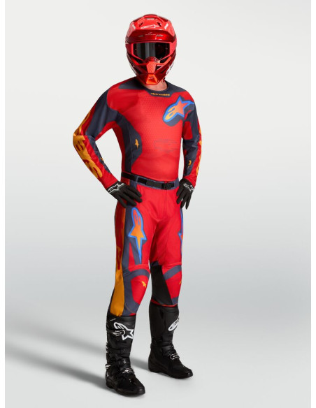 Tenue cross Alpinestars 2027 Racer Hunt - Rouge Gris Corail