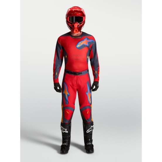 Tenue cross Alpinestars 2027 Racer Hunt - Rouge Gris Corail