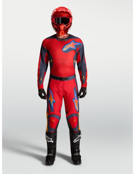 Tenue cross Alpinestars 2027 Racer Hunt - Rouge Gris Corail