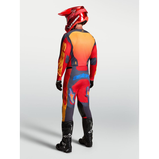 Tenue cross Alpinestars 2027 Racer Hunt - Rouge Gris Corail