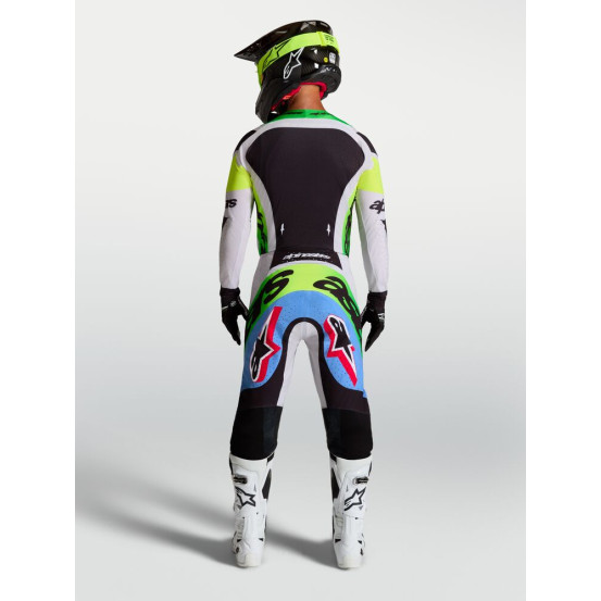 Tenue cross Alpinestars 2027 Supertech Dyna - Lila Vert Fluo Noir