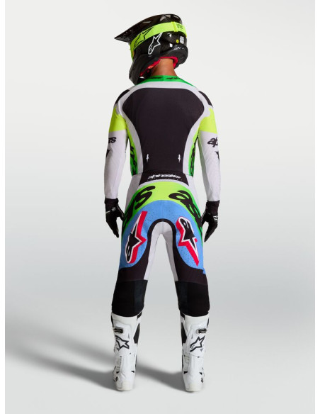 Tenue cross Alpinestars 2027 Supertech Dyna - Lila Vert Fluo Noir