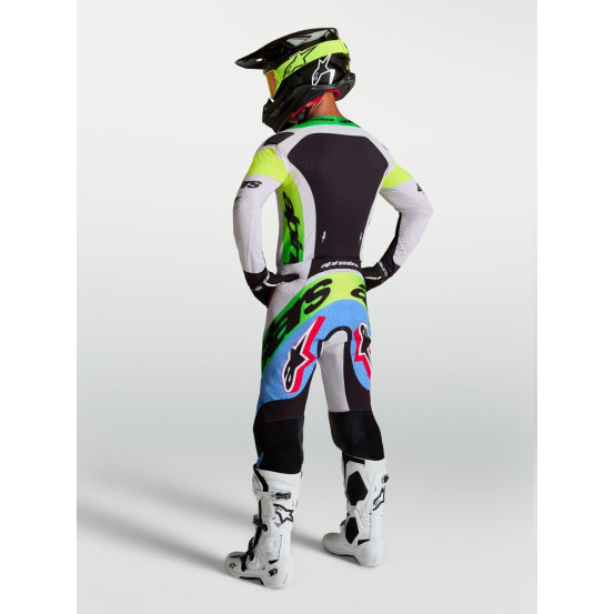Tenue cross Alpinestars 2027 Supertech Dyna - Lila Vert Fluo Noir