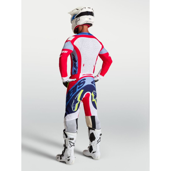 Tenue cross Alpinestars 2027 Supertech Dyna - Rouge Blanc Bleu