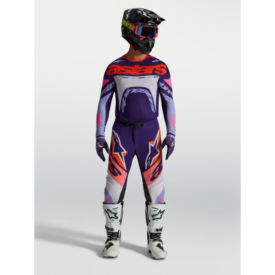 Tenue cross Alpinestars 2027 Supertech Dyna - Violet Rose Fluo