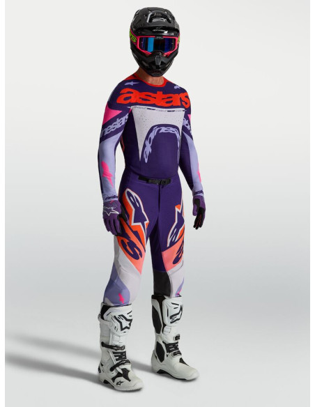 Tenue cross Alpinestars 2027 Supertech Dyna - Violet Rose Fluo