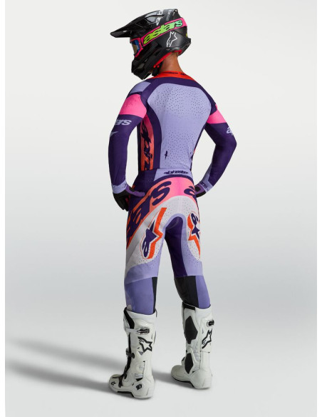 Tenue cross Alpinestars 2027 Supertech Dyna - Violet Rose Fluo