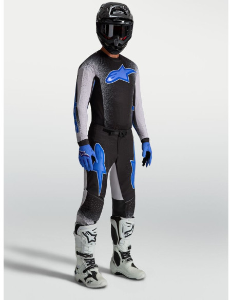 Tenue cross Alpinestars 2027 Supertech Hiten AFD - Noir Lila Bleu