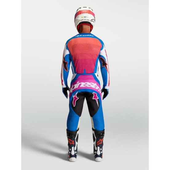 Tenue cross Alpinestars 2027 Techstar Maven - Blanc Corail Bleu