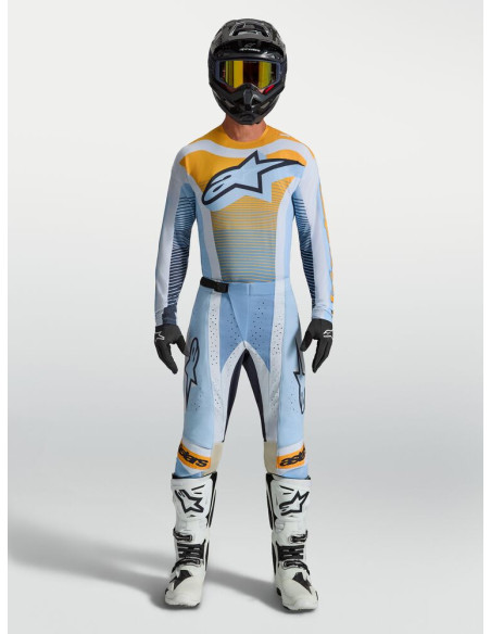 Tenue cross Alpinestars 2027 Techstar Maven - Bleu Tangerine Noir