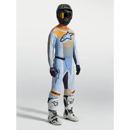Tenue cross Alpinestars 2027 Techstar Maven - Bleu Tangerine Noir