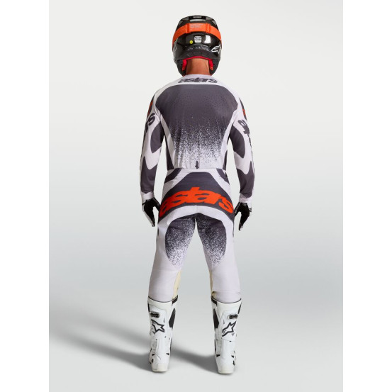 Tenue cross Alpinestars 2027 Techstar Swan - Lila Gris Rouge Fluo