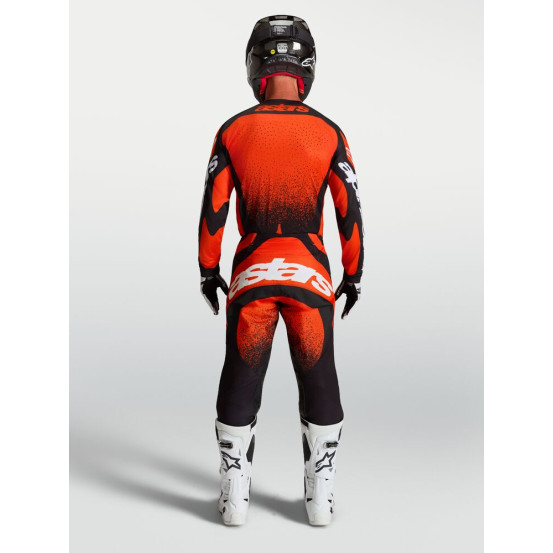 Tenue cross Alpinestars 2027 Techstar Swan - Rouge Noir Blanc
