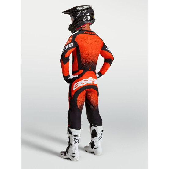 Tenue cross Alpinestars 2027 Techstar Swan - Rouge Noir Blanc